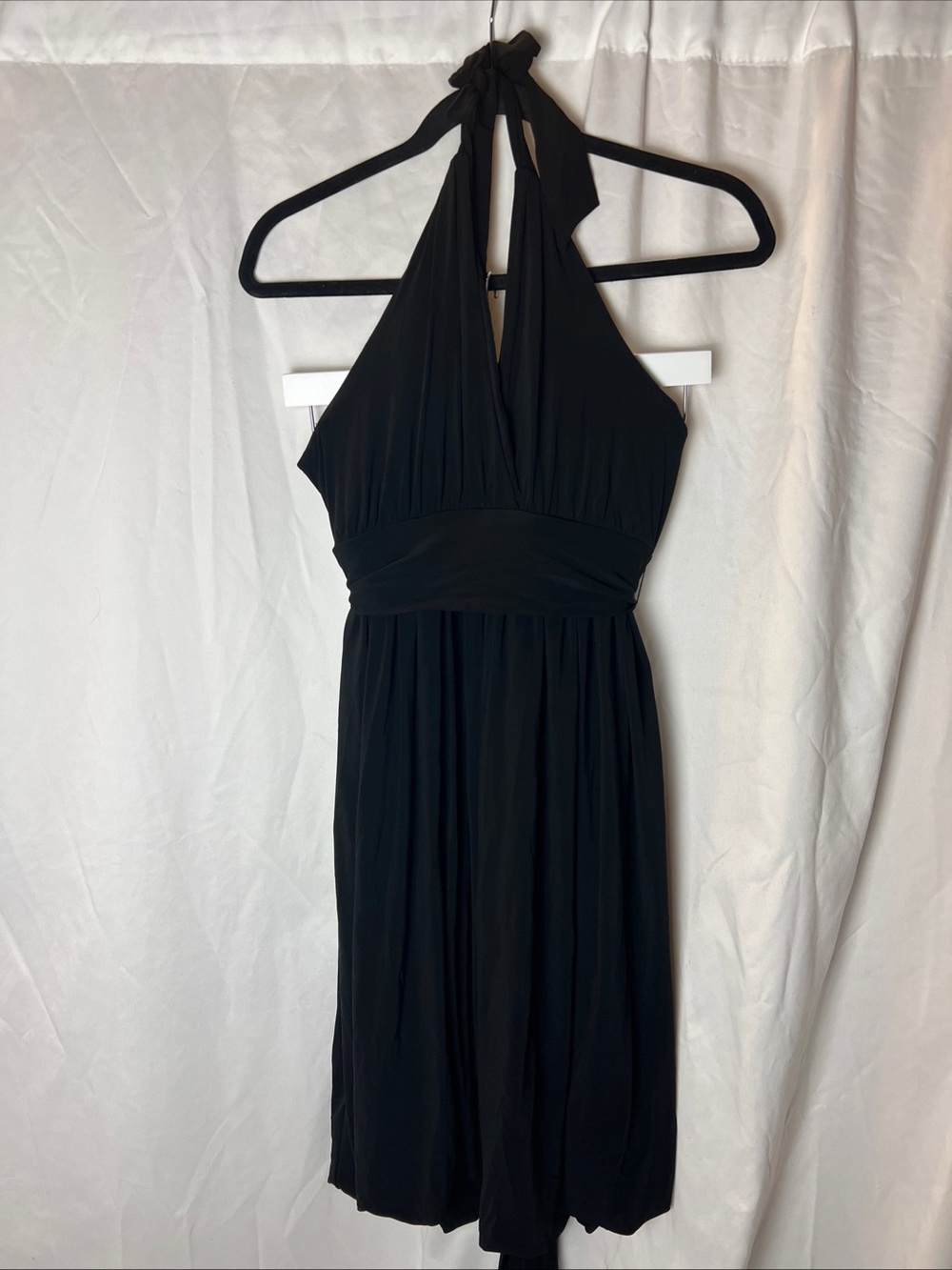 BCBGMaxAzria Black Halter Midi Dress